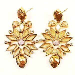 KENDRA SCOTT Seraphina Rose Gold Plated MOP Kyosera Opal GlassStatement Earrings